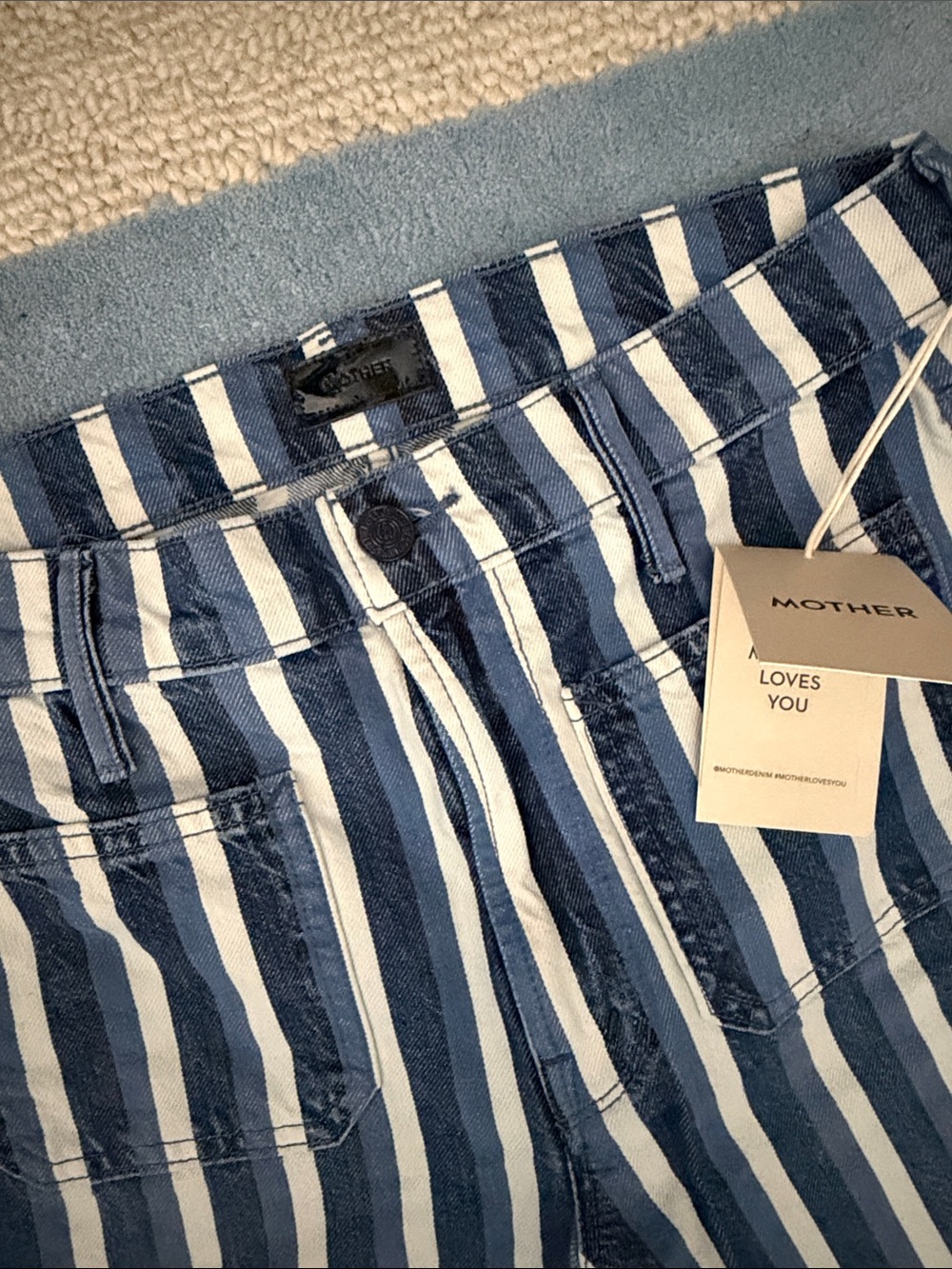 MOTHER Denim Patch Pocket Twister Sneak Jeans NWT - Picture 3 of 5